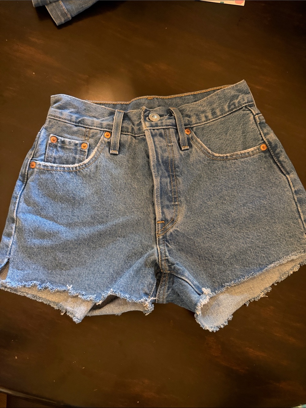 Levi's red tab size 23 denim shorts